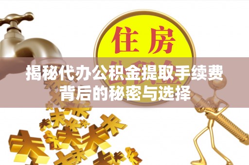 北关揭秘代办公积金提取手续费背后的秘密与选择
